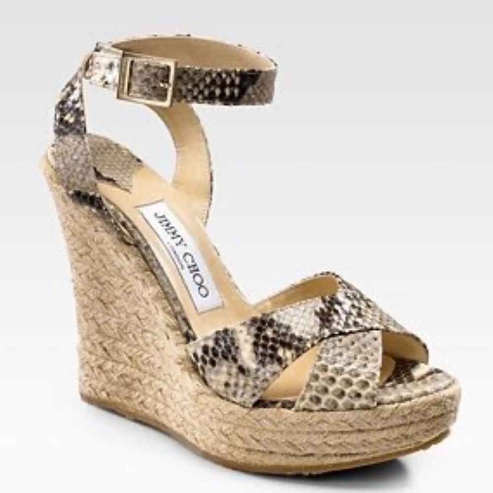 Jimmy Choo Python Phyllis Espandrilles Wedged - image 1